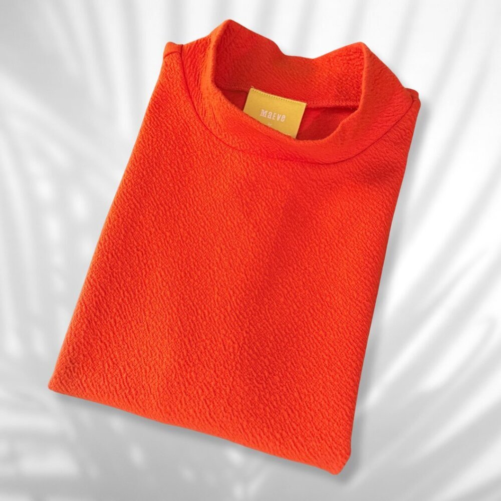 Anthropologie Maeve Charley Textured Tank Top Orange Sleeveless Size Large - Picture 5 of 5